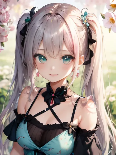 小さなgirl、the arrival of spring、big ass、 (alone:1.5,)super detailed,bright colors, very beautiful detailed anime face and eyes, lo...