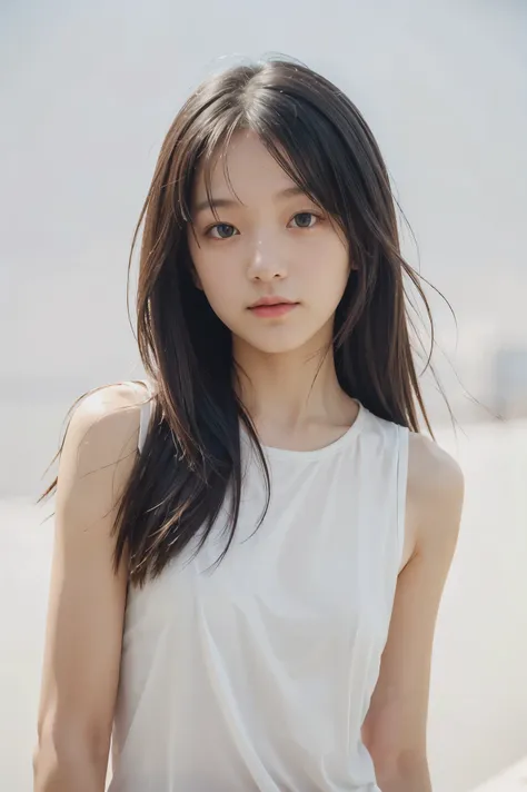 1girl, long hair, white top, (white background:1.2), from front, standing, (soft lighting:1.2), shot on canon eos 5d, break
(upp...