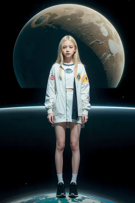 (young girl, 12 years old, blond hair, photorealistic, pale skin), (yellow (eyes:1.2)), (slim build:1.3), (fantasy space suit), beautiful face, symmetrical face, Greg Rutkowski, wlop and Sam Kuvshinov, (long hair), blond eyelashes, large iris, large pupil,...