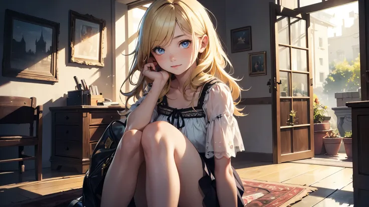 ((masterpiece,best quality,ultra detailed,ultra high res)), soft realistic focus, Perfect Eyes, dynamic shadows, realistic image, vibrant colors,light leaks,dreamy atmosphere,chiaroscuro,BREAK 
experimental charm, The girl is depicted in full growth, girl ...