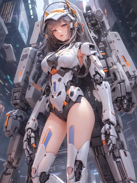 ((highest quality)),(ultra high resolution),(Super detailed),(detailed description),((The best CG)),(A masterpiece),super precision art,amazing drawing art,(Sci-fi art with precise details:1.5), (Mecha girl:1.5), 