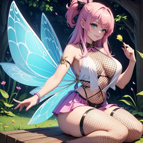 beautiful fairy in fishnets