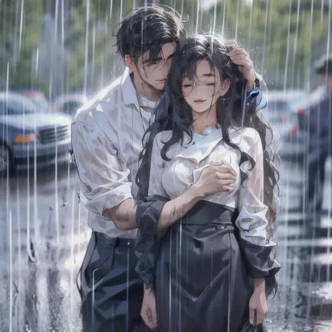 Couple on The Rain