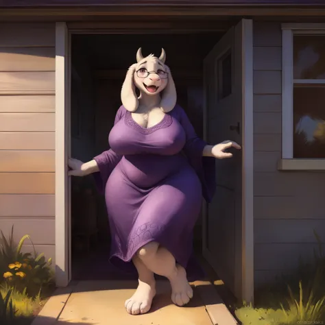 [toriel], [Undertale], [Uploaded to e621.net; (Pixelsketcher), (wamudraws), (woolrool)], ((masterpiece)), ((HD)), ((high quality)), ((solo portrait)), ((front view)), ((feet visible)), ((furry; anthro)), ((detailed fur)), ((detailed shading)), ((beautiful ...