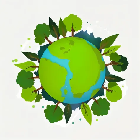 周圍有樹木和灌木叢的綠色Earth, Earth母亲, green world, 我们的Planet, natural environment, Sustainability, Environmentally friendly, Sustainable, 与Earth, Planet杂草丛生, Earth, 外面的Earth, clean environment, Earth在背景中, Sustainable materials, world Tree, Environmental protection t...