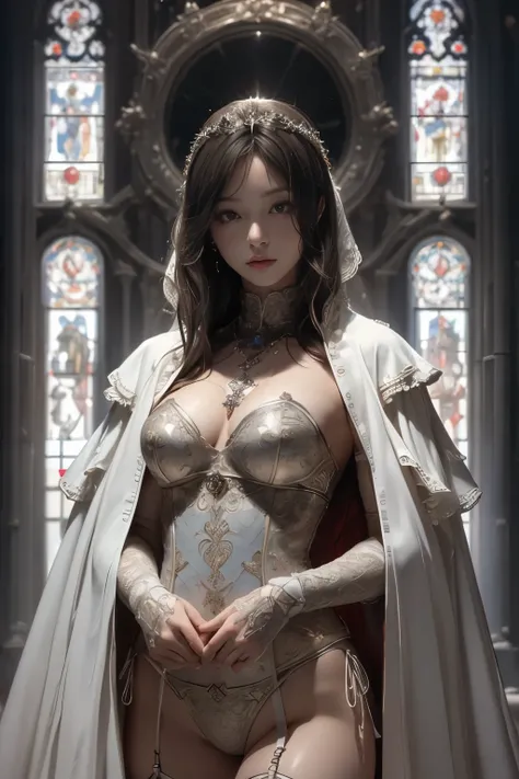  ((highest quality, 8K, masterpiece: 1.3)), Sharp Focus: 1.2, (Layered Cut, big: 1.2), A beautiful Japanese girl with a perfect figure: 1.4、、 Leather corset and panties 、garter belt、 Bondage meets cybernetics 、 Very intricate detail 、Slender Abs: 1.2. Wet ...