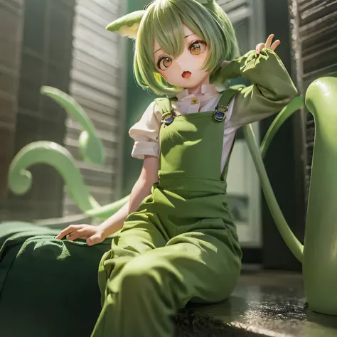 ,(figure),(((city))),(highest quality,super detailed,high resolution),(bright colors),(smug face),((((((chibi)))))),(green hair)...