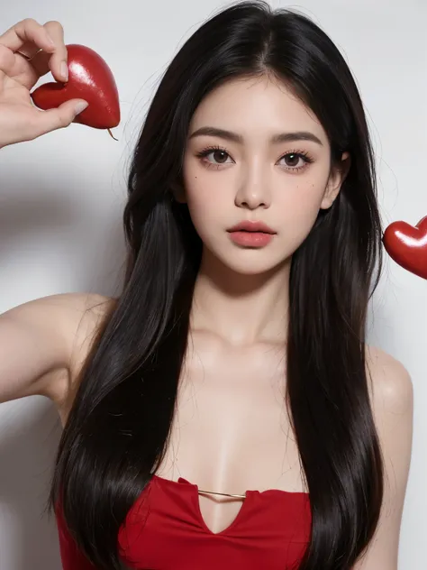 Kim jennie con el cabello negro oscuro, con rulos en las puntas del cabello negro oscuro, con un ganchito de estrella en el cabello negro oscuro, ojos de color claro, ojos bonitos, ojos llorosos, nariz bonita y respingada, labios bonitos, labios rosas, hea...