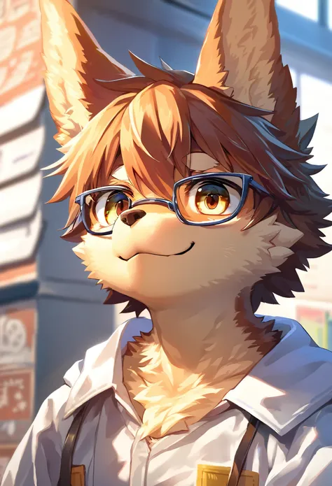 highres, paid reward available, unparalleled masterpiece, street(highly detailed beautiful face and eyes)absurdres, perfect anatomy, good lighting, volumetric lighting, cinematic shadow(angelic handsome 1boy, kemono, solo focus, single, Smiling embarrassed...