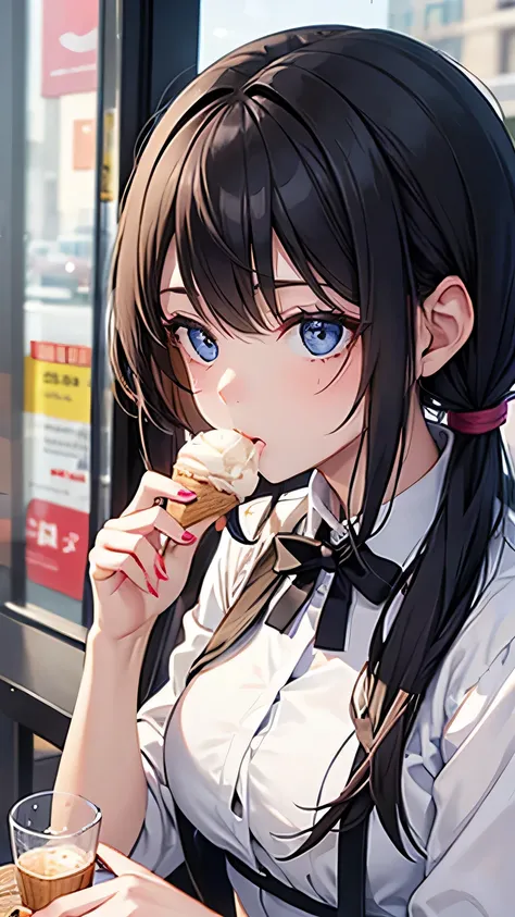 girl eating ice cream