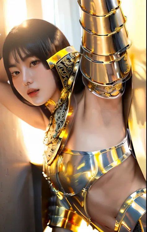 (​masterpiece:1.2), 8k,(ultra-realistic:1.5), 17 year old female concubine bounded to the chain, korean, (random sexy pose:1.3),...