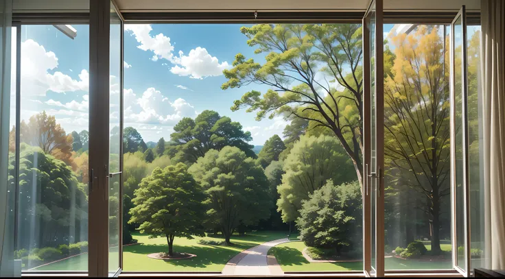 Pleasant environment, view from the window, looking through the window, trees in the background, trees in the background, trees, trees outside, scenery from the window, landscape shooting, trees in the foreground, parks and gardens, park in the background,...