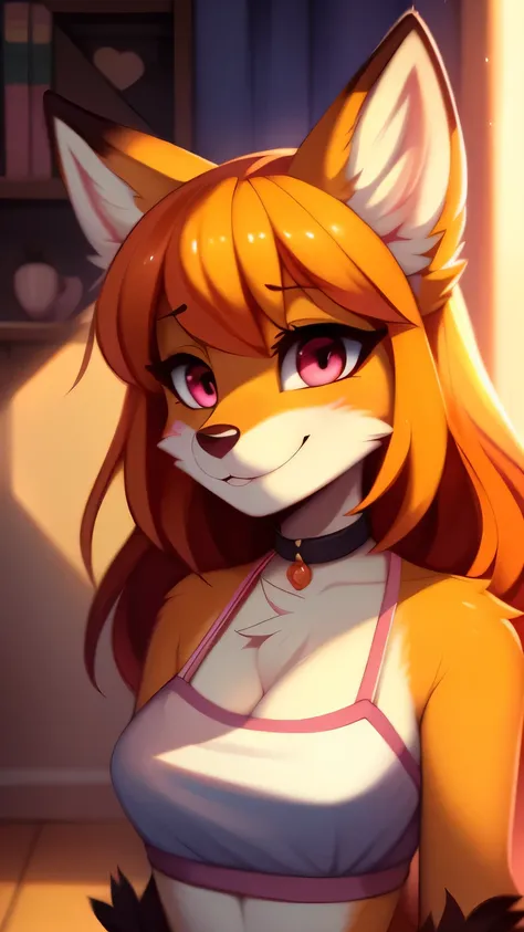 Nervous smiling, uploaded the e621, beautiful and detailed, woman (((female))) ((anthro)) Fox, (Fox girl), by waspsalad, by phluks, by zero-sum, cinematic lighting, Fox, (anthro, fluffy fur, character focus:1.1), 1girl, anthro fox girl, body fur, orange fu...