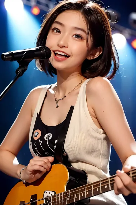 ((highest quality))、(masterpiece:1.4)、Raw photo、8k、((Best image quality))、 ((High resolution))、Beautiful face in every detail、realistic human skin、Gentle expression、(One Woman:1.3 )、Realistic、Photorealistic、(Very short hair:1.4)、(Beautiful woman)、(Cute Jap...