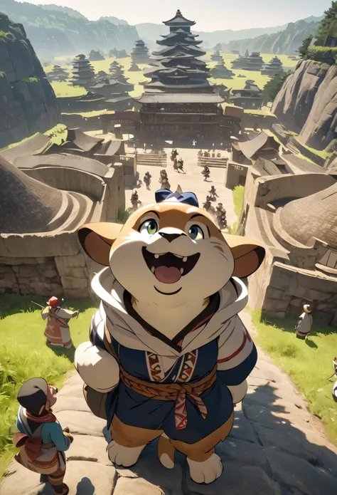 super high resolution, detailed background, World Heritage Site, 6+boys, 6+girls, Happy, joyful, absurdres(Photos of solo travelers)(kemono, furry anthro)cinematic,