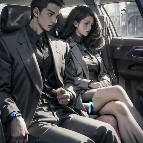 Couple Pose in The Car