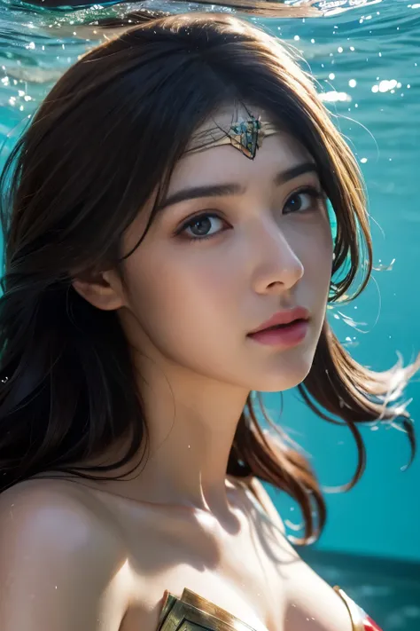 Underwater,perfect wonder woman costume,whole body,Head held underwater,In the pool沈む,Drowning in the pool,Face submerged Underwater,Underwaterに潜る,Submerge your face Underwater,In the pool,inside the fountain,Soaked Underwater,Soaking wet wonder woman,slee...