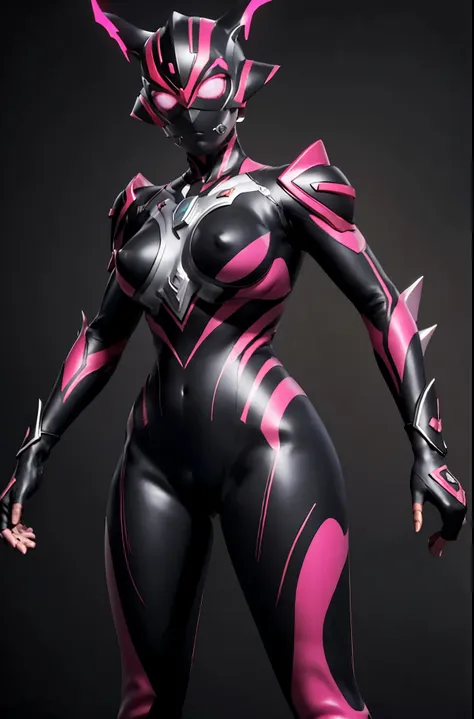 ultraman woman. （high quality）（luster）（black and pink thema color）（black helmet. black mask）women only. the whole body is covere...