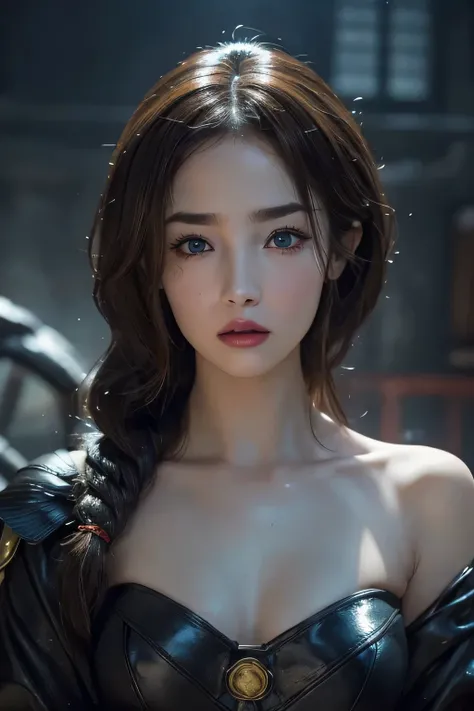 Rough Craft'Female Alien from 's World, highly detailed artistic photography, midnight aura, Night Sky, Detailed gorgeous face, dream-like, Shine, Backlit, Glamour, Sparkling, (very detailed face and eyes:1.2), (High resolutionの光る赤い目:1.4), Perfect ...