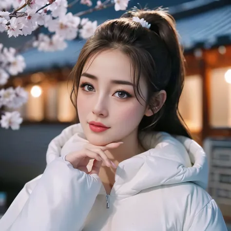 Best Quality, Ultra High Definition, (Photorealistic:1.4),Sunset Light, Korean Women, Detailed Photo, Smiling, Sexy,Facing Camera, Close-up (Masterpiece: 1.3), (8K, Photorealistic, Best Quality: 1.4), (1girl), Beautiful Face, (Realistic Face),Beautiful Hai...