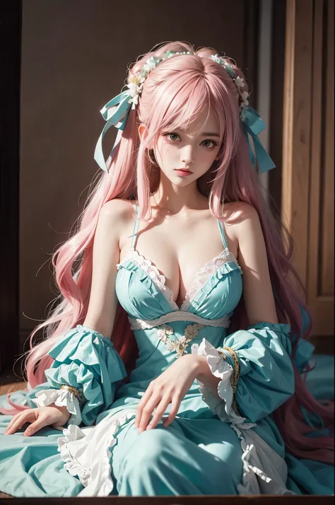 anime big breast_artwork of a, Rococo, Grand_photographed, Polaroid, annoyed_Girl, neonlight_Glowing_Hair, kanon_5D_Mark_4, neonlight_Light, Kodak_Ektar, Flamboyant, Pastel_colours, Curved_Lines, elaborate_detail, Rococo, Js Art.c. Ryan Decker