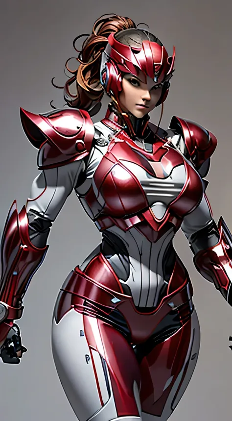 female robocop solo、bright outdoors、strong light source、8k, high quality, masterpiece, 最high quality、very detailed、armor that co...