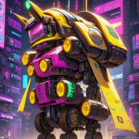 （(Tilt-Shift)）(Telephoto)Close ups of robots with a star at the top, female robot mech leader, ocean punk mech, animal fuse, digital cyberpunk - anime art, animal art, rodent mech, neon scale and robot technology, mecha hunting dog, anime large mech robot,...