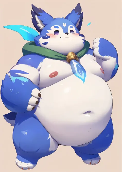  Correct body proportio，solo，male people，bare，Shirtless， A high resolution，obesity，，furry，komane，moki