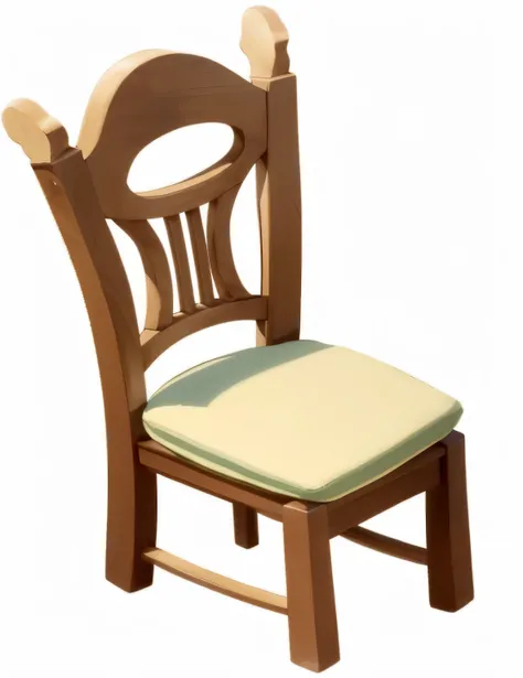 A chair，cushions，European and American cartoon style，Top Light，Pixar style