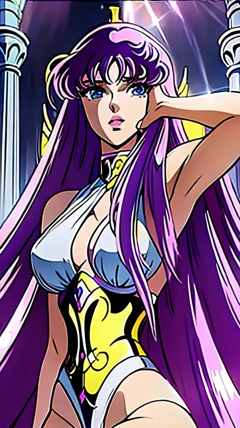 Saori kido de Saint Seiya pechos grandes caderas amplias delgada sexy 