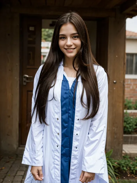 Graduation Day, a girl with long hair smiling