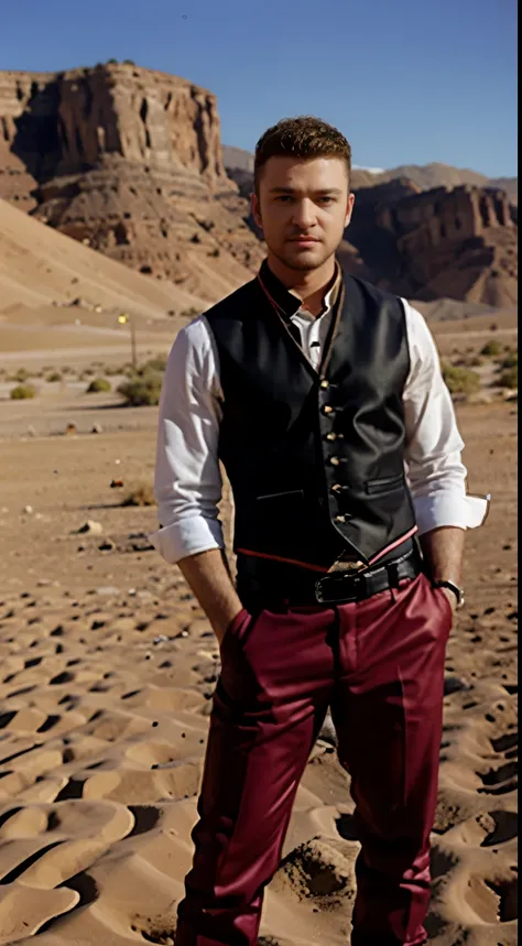 Justin Timberlake, tenue arabe, desert 