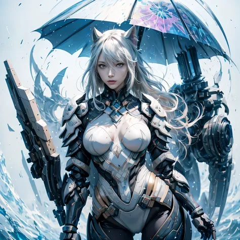 world , polygon art、Quantum entanglement、double exposure、 (polygon art)、Fantastic background、Less exposure、Minimalism, Color Field painting, by Alfons Mucha,stardust、 high details, textured skin、Face decoration、Digital, figure, Mechanical Armor、Digital art...