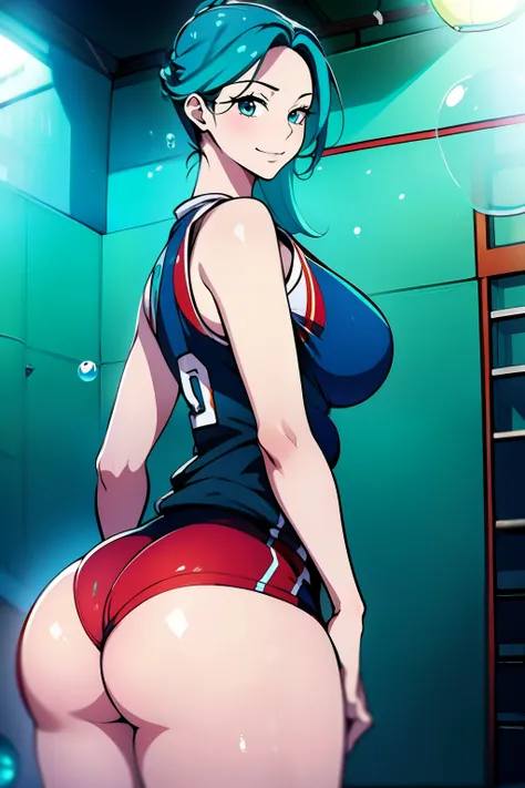 An anime-style artwork depicting ruan mei from the game Honkai star rail.

Tags: ruan mei, anime, detailed eyes, detailed lips, (volleyball outfit : 1.4), smiling expression, intense gaze, glowing emblem on hand, dynamic pose,  indoor, volleyball court, vi...