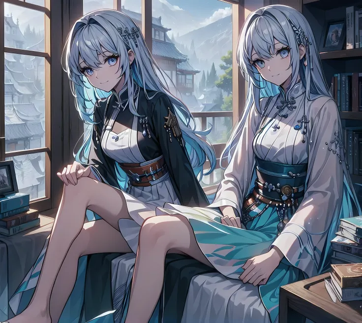girl,Solitary,mystery,Bright colors,shining, underwater transparent sealed hemispherical glass dome, (white hair),(Purple Eyes), whole body,barefoot,Long hair, quiet and natural, Require,Underwater, dome,close up,dynamic action,Lens perspective,(((Box comp...