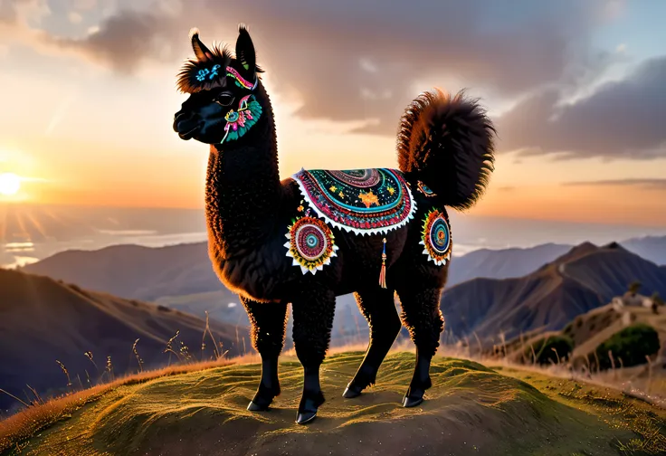 high details, best quality, 16k, [ultra detailed], masterpiece, best quality, a picture of an alpaca (intricate details, masterp...