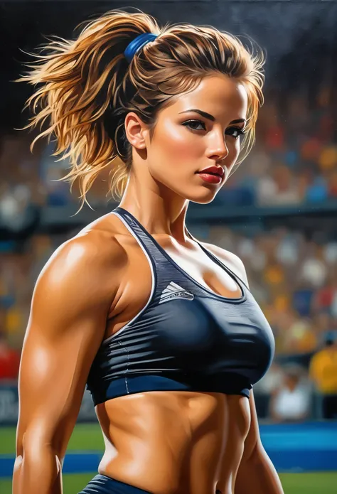 (best quality,highres),
(aesthetic,artistic:1.2),(realistic:1.37),(vivid colors),
(detailed,dynamic,athletic:1.1),
(beautiful detailed eyes,beautiful detailed lips,expressive eyes:1.1,toned body),
(sporty,confident),(strong muscles:1.1),(striking beauty),(...