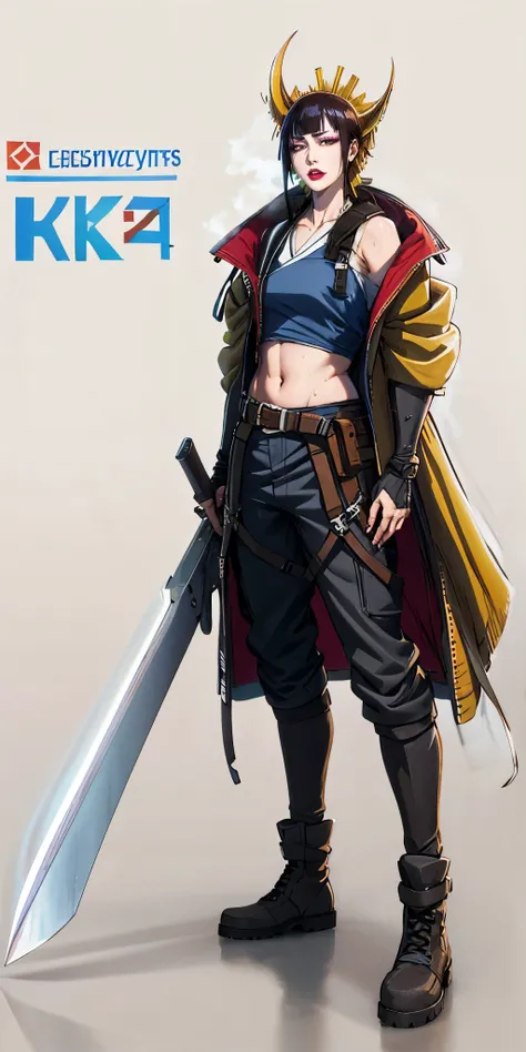 senjumaru shutara, long hair, bangs, blunt bangs, black hair, sidelocks, (black eyes:1.5), makeup, lipstick, red lipstick, anatomically correct, best quality, masterpiece, high quality, high details, highres, HD, (shaded face:1.2), hollow eyes, blue eyes, ...