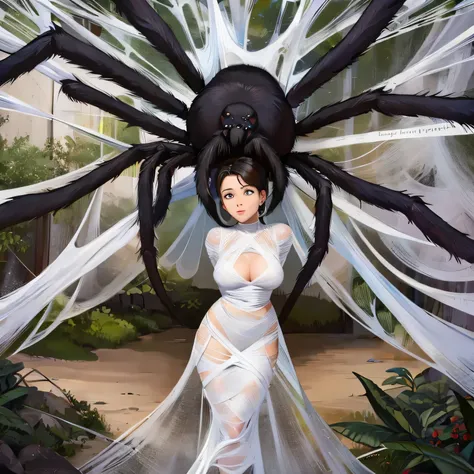 a woman trapped in the spider web, spider web, cocoon, gr3ysh33r,