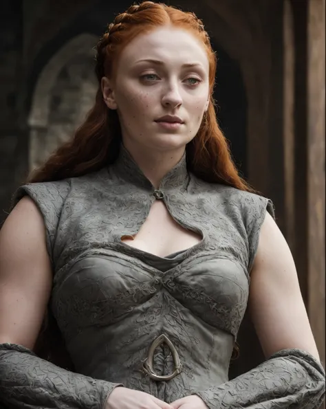 ( Photograph of Sophie Turner as hot queen ) (random photo, plump face, full body shot, thick figure, fleshy body, tall woman ) Alayne Stone, Gorgeous Woman, Thick figure, fleshy body, juicy lips, dynamic lighting, insane details, high level of edits, Quee...