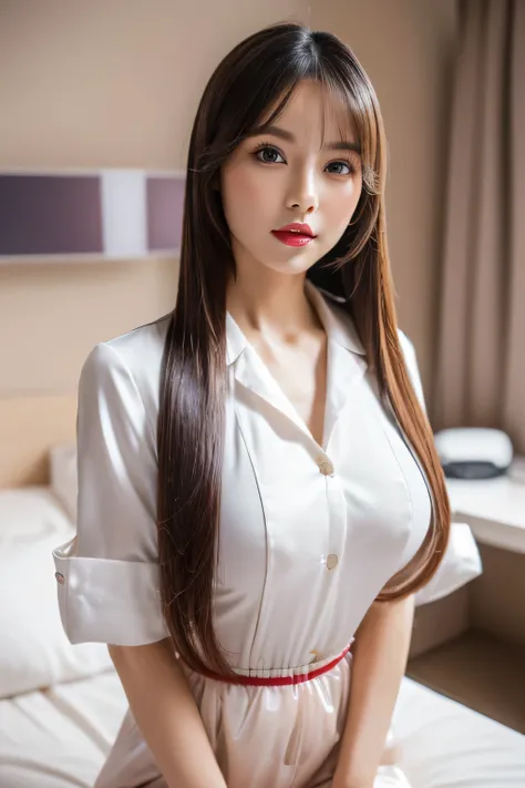 ((Very shiny, lustrous, fine, voluminous, detailed, extremely long, extremely straight hair that reaches down to the waist:1.5))　(Her hair is a captivating deep black.:1.3)　The sexiest 24-year-old woman in Japan)　((highest quality)), ((masterpiece)), Perfe...