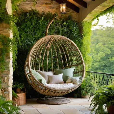 step into the tranquil oasis of my european-style relaxation nook, adorned with inviting hammocks or swing chairs that beckon yo...