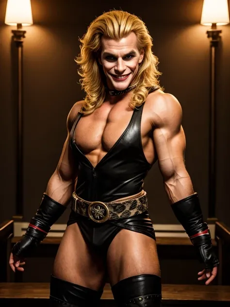 tom finland style, disrobed, large muscles, gigachad muúcular, a man with a wrestling belt and a tattoo on his arm, cocky smirk, wwe, choke smirk smile grin, profile picture, gangrel, road warrior, snake man, nefarious smirk, evil smirk, profile image, pro...