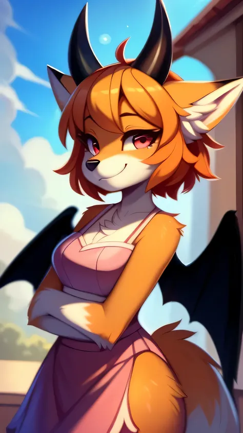 Nervous smiling, uploaded the e621, beautiful and detailed, woman (((female))) ((anthro)) Fox, (Fox girl), by waspsalad, by phluks, by zero-sum, cinematic lighting, Fox, (anthro, fluffy fur, character focus:1.1), 1girl, anthro fox girl, body fur, orange fu...