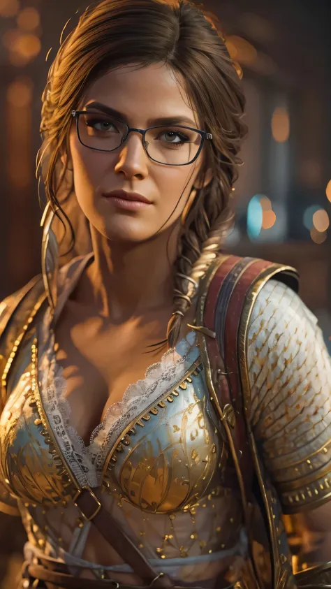 (best quality,4k,8k,highres,masterpiece:1.2),ultra-detailed,(realistic,photorealistic,photo-realistic:1.37),HDR,physically-based rendering,professional,vivid colors,Kassandra Assassins Creed,beautiful detailed lips,beautiful detailed eyes,long eyelashes,ex...