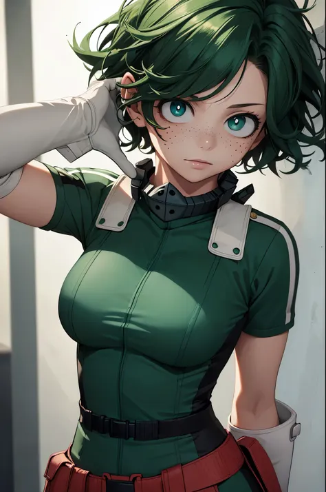 (masterpiece, best quality:1.2), expressive eyes, perfect face, highres, 1 girl, solo, (female:1.5), midoriya izuku, short hair,...