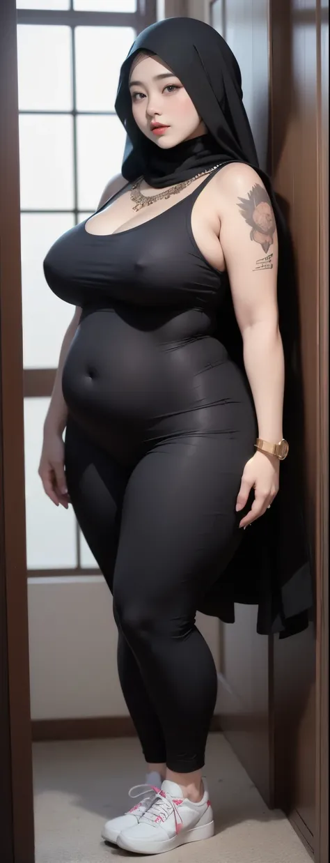 ((best quality)), ((masterpiece)), (detailed), perfect face, araffe woman thick and thight long pants posing for a picture, curvy model,, curvy hourglass figure, sexy longest hand t-shirt, thicc, beautiful full body shot, soft curvy shape, in a longest han...