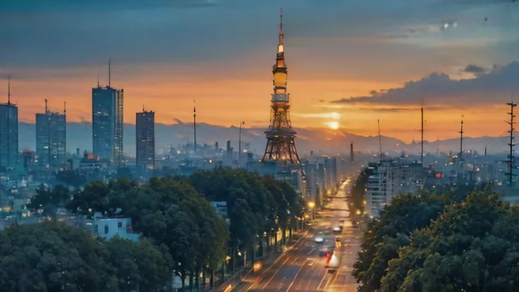 a view of the Tokyo tower at night from the top of a building, Tokyo japan, Tokyo city in the background, Tokyo city, Tokyo background, Tokyo, Japan Tourism, Tokyo in the background, Tokyo prefecture, Japanese cities, new Tokyo, Japanese travel and tourism...