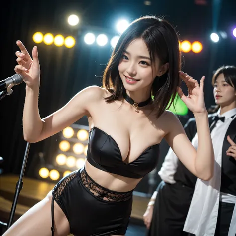 (highest quality、4K、High resolution、masterpiece: 1.2)、Very detailed、Genuine、Cowboy Shot、Bright colors、Studio Lighting、Sharp focus、Professional、(A beautiful 15 year old woman)、(super beautiful)、(Correct Anatomy)、(完璧なProfessionalポーション)、(Long eyelashes)、(Deli...