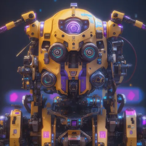 （(Tilt-Shift)）(Telephoto)Close up of a robot with a star on top, Hydraulic Robot Mech Leader, Ocean Punk Mecha, Animal Fuse, Digital cyberpunk - anime art, animal art, Rodent Machinery, Neon Scale and Robotics, Mecha Hound, Anime large mecha robot, Online ...